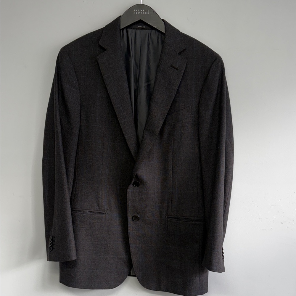 Ermenegildo Zegna Dark Gray Paid Blazer, Size 52 R (US 42R)